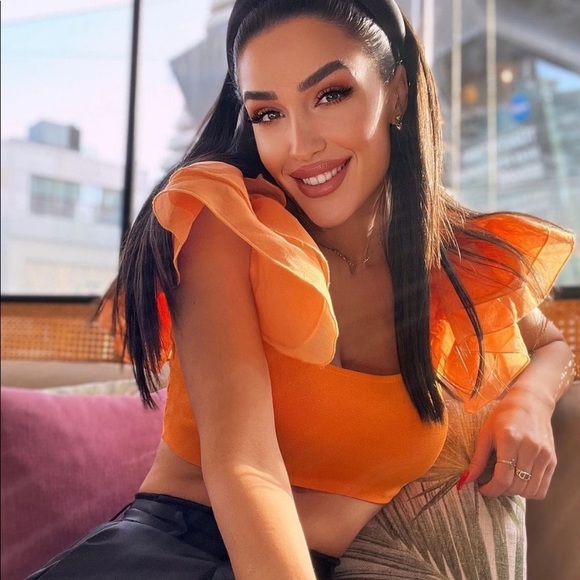 Zara organza orange top - Picture 4 of 7